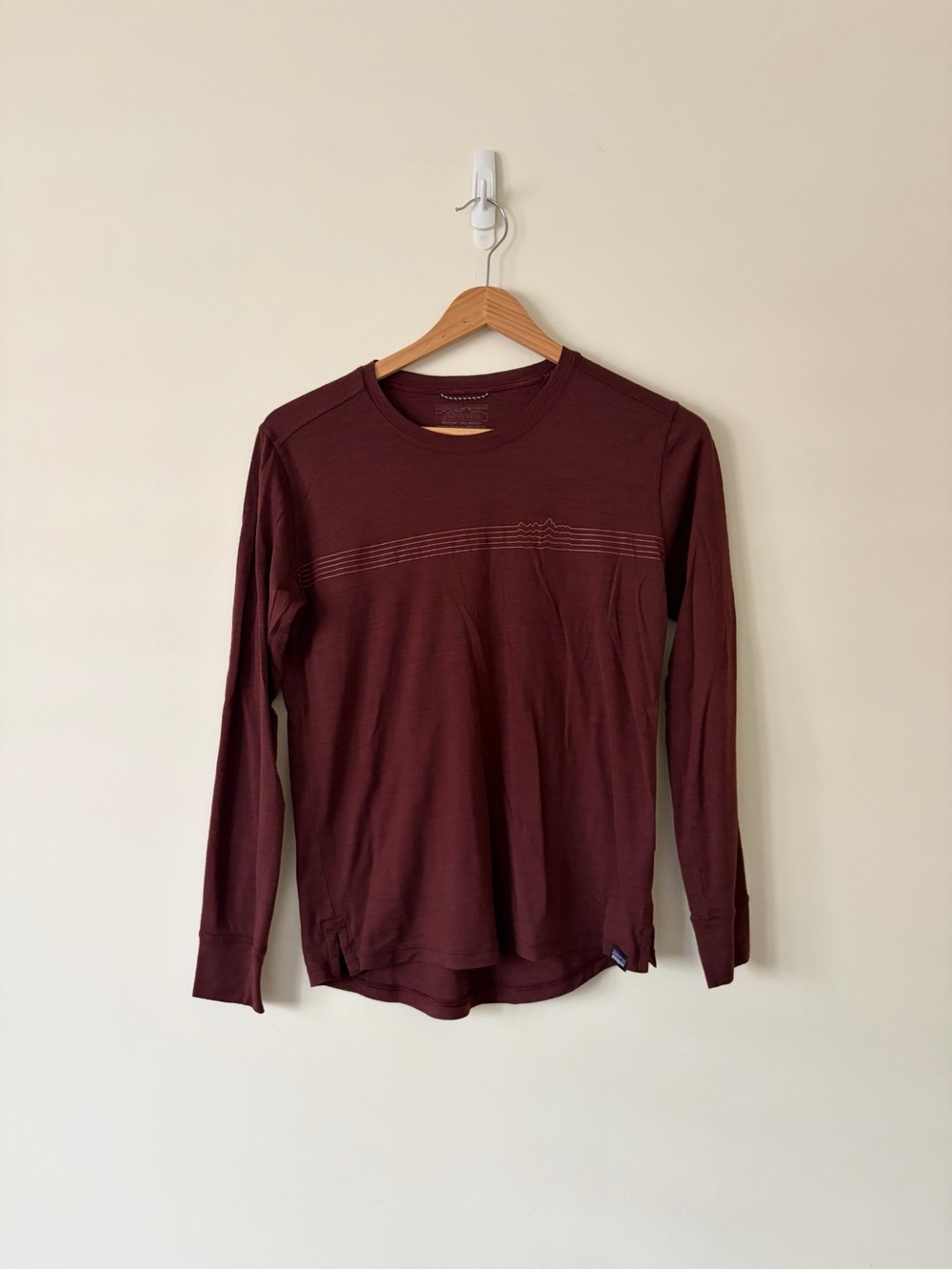 Patagonia Women's Long Sleeve Crew in Burgundy